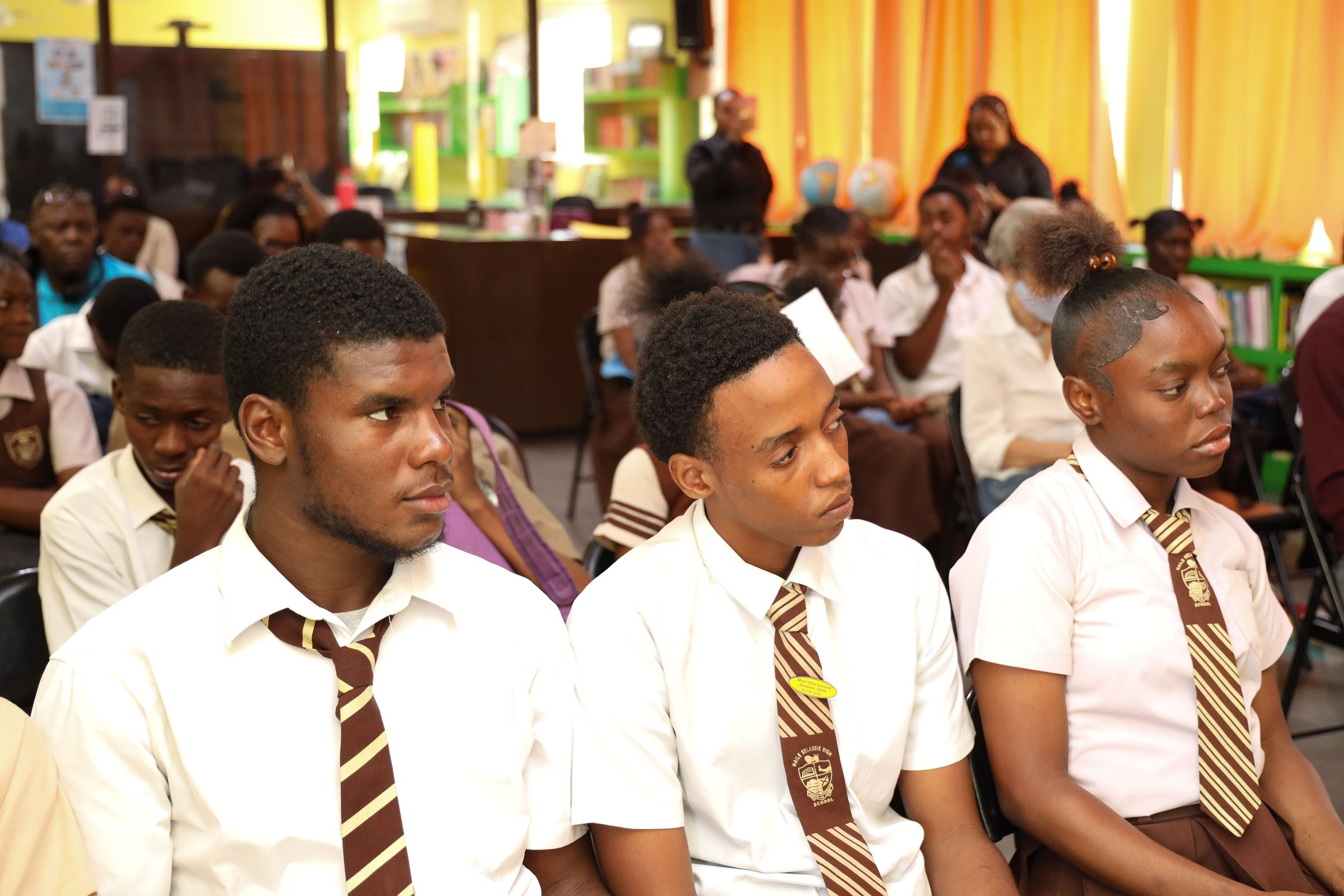 Haile Selassie High School students at the project launch