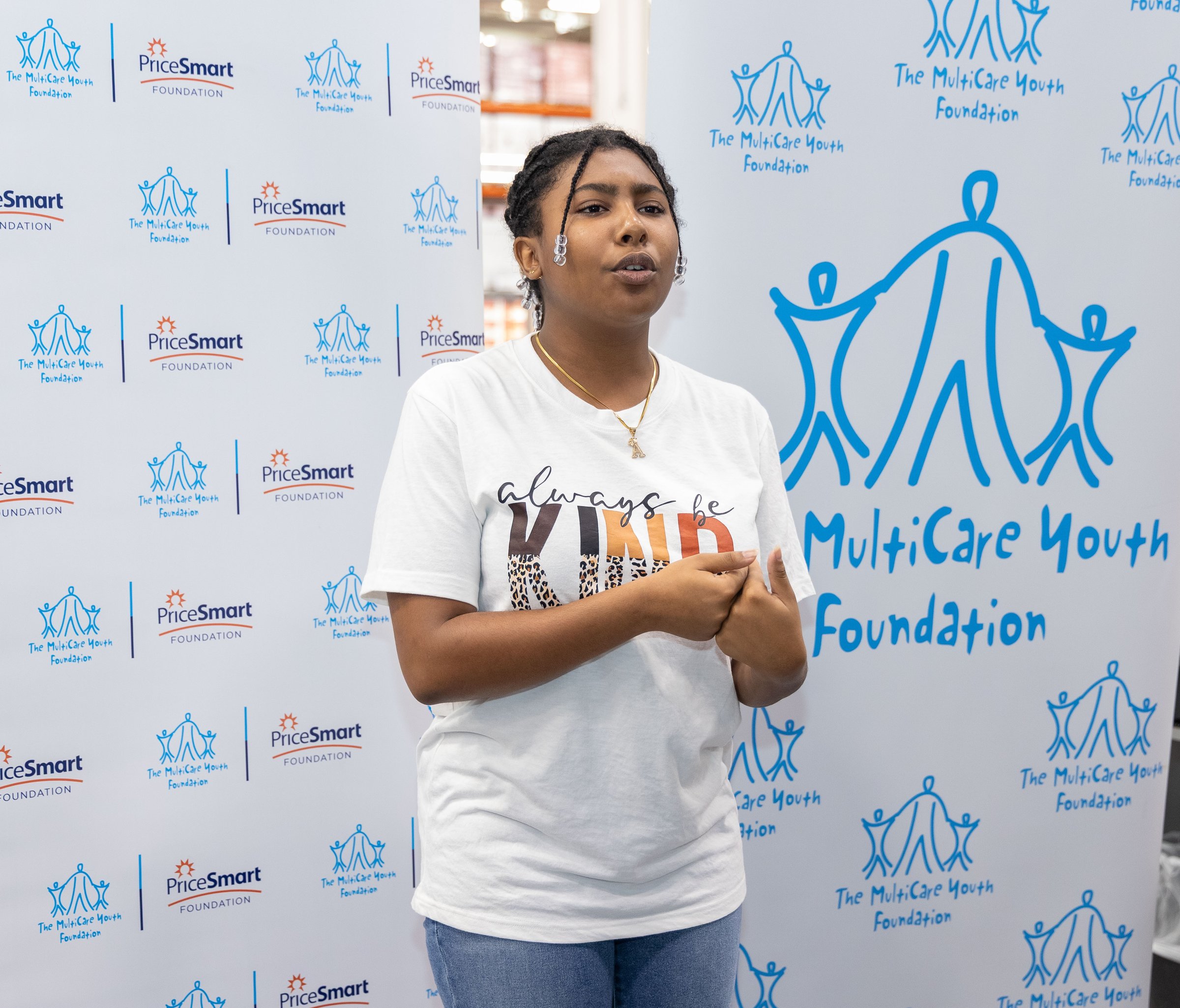 Abigale Pratt speaks at the YUTE Work II launch